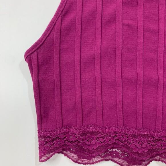 Free People Bralette Women Extra Small Intimately Wine All Your Love Crop Halter - Picture 3 of 12